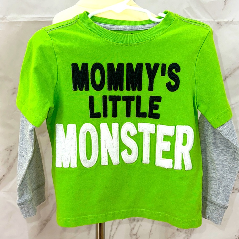 Mommys little monster crazy 8s‎ 3t longs sleeve t shirt